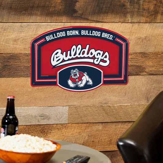 Team Sports America Trending - Fresno State USA Embossed Steel Wall Sign, 11" x 17"
