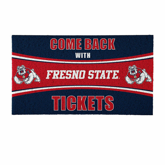 Team Sports America Value - 28" x 16" PVC Trapper Mat, Come Back with Tickets, Fresno State