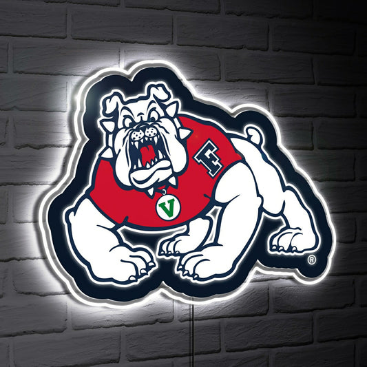 Team Sports America Exclusive - LED Wall Decor, Glazelite, College Mascot, Fresno State