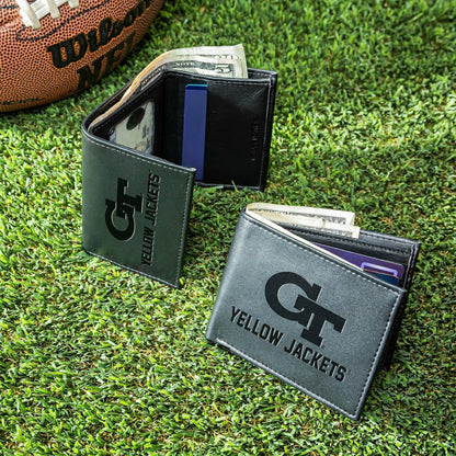 Team Sports America Recommended - Georgia Tech, Bi-Fold and Tri-Fold Wallet Gift Set, Black