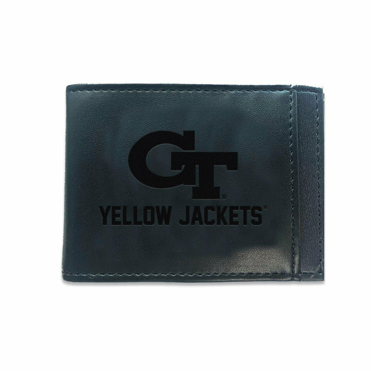 Team Sports America Essential - Front Pocket Wallet w/ RFID Blocking, Georgia Tech, Black
