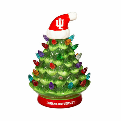 Team Sports America Essential - 8" LED Ceramic Christmas Tree, Indiana University