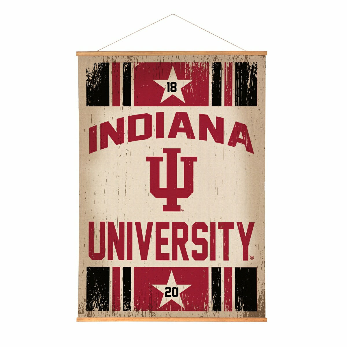 Team Sports America Signature - Indiana University, Canvas Wall Tapestry, Large, 54x36