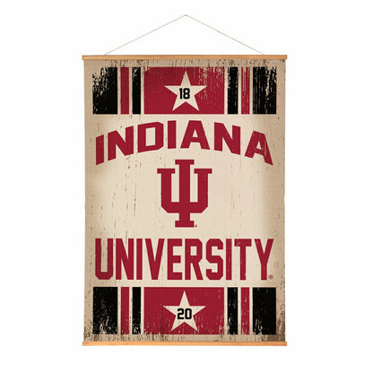 Team Sports America Signature - Indiana University, Canvas Wall Tapestry, Large, 54x36