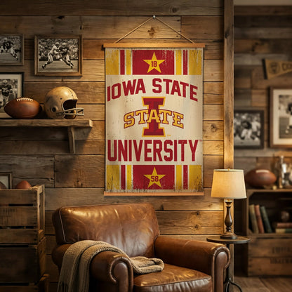 Team Sports America Essential - Iowa State University, Canvas Wall Tapestry, Medium, 36x24