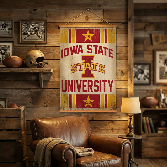 Team Sports America Essential - Iowa State University, Canvas Wall Tapestry, Medium, 36x24
