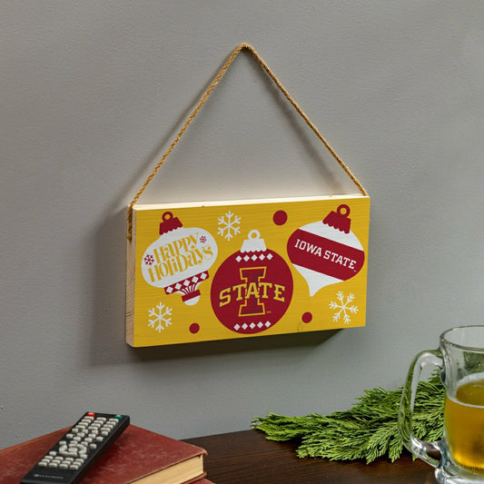 Team Sports America Everyday - Iowa State University Holiday Wood Wall Sign, 6x11