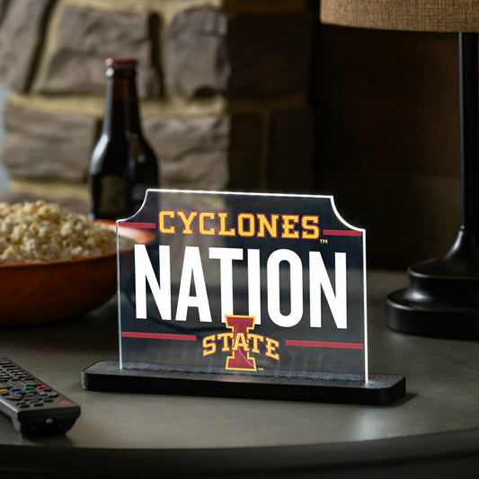 Team Sports America Value - Iowa State University College Rectangle Desklite LED Decor