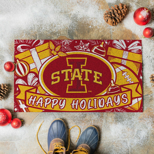 Team Sports America Classic - Iowa State University Holiday PVC Mat, 28"x16"