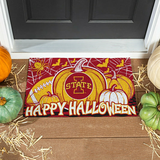 Team Sports America Best Seller - Iowa State University Halloween PVC Mat, 28"x16"