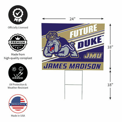 Team Sports America Exclusive - James Madison University Coroplast Yard Sign, Future Student