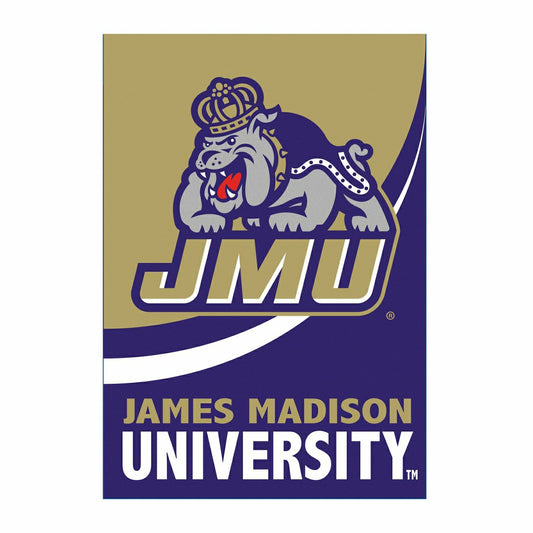 Team Sports America Signature - James Madison University Burlap Flag House Size