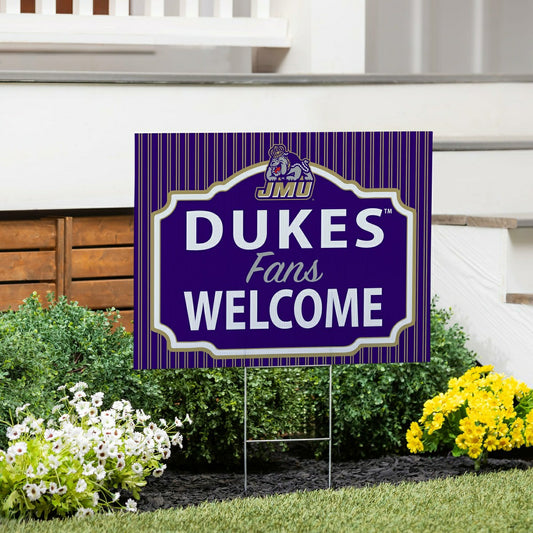 Team Sports America Signature - James Madison University Coroplast Yard Sign, "Fans Welcome"
