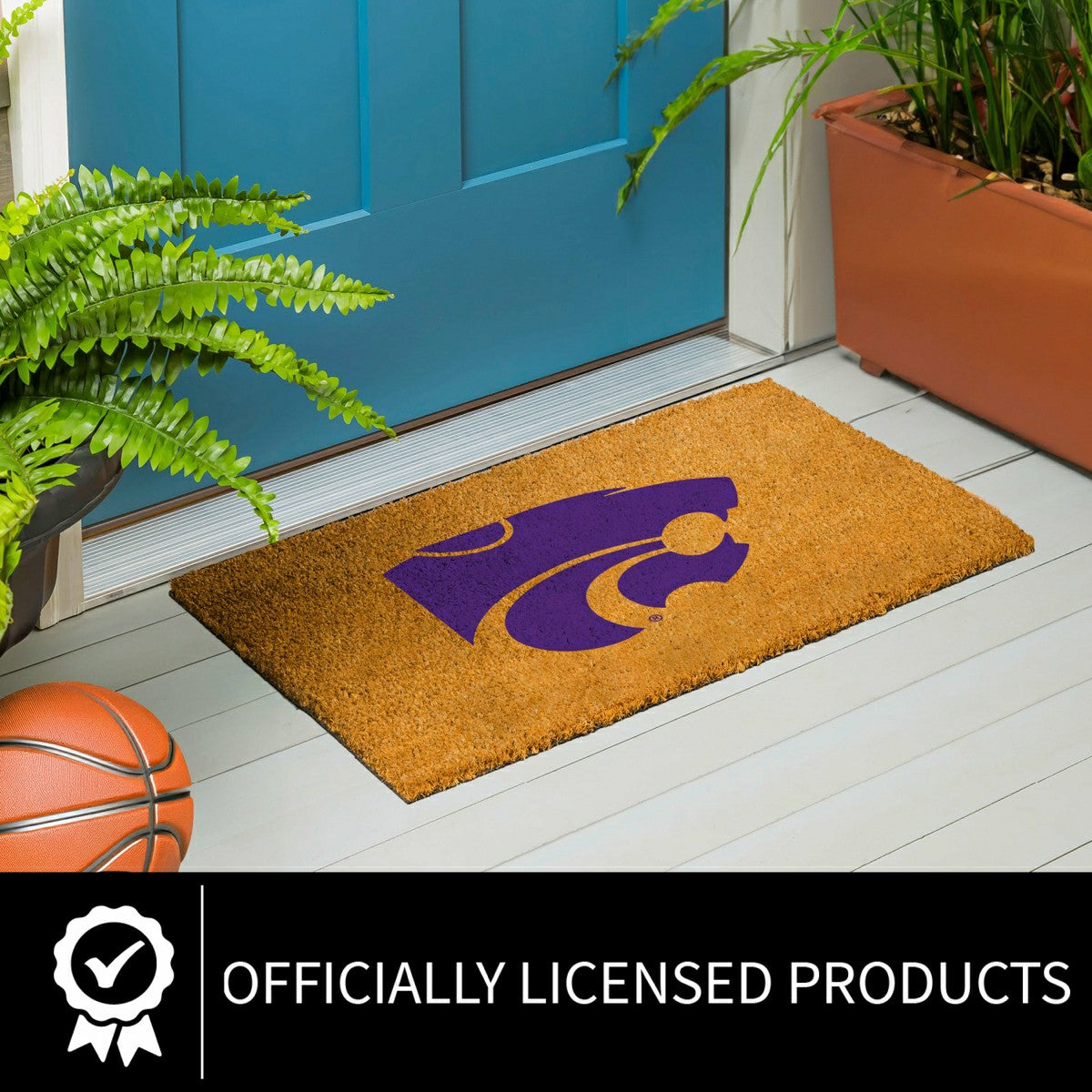 Team Sports America Essential - Coir Mat, 16"x28", Kansas State University