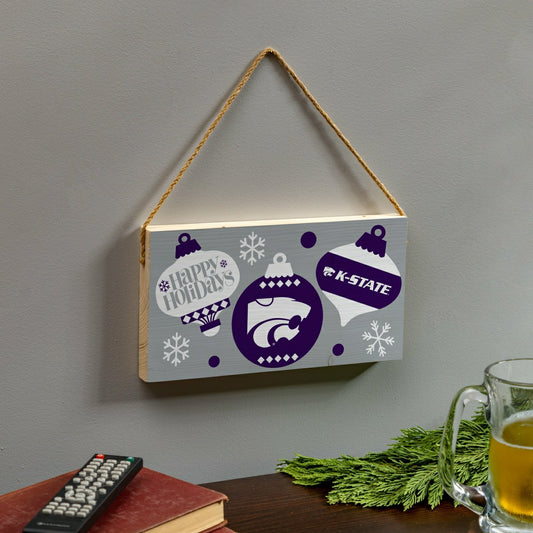 Team Sports America Signature - Kansas State University Holiday Wood Wall Sign, 6x11