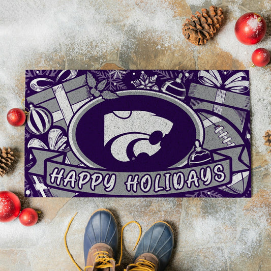 Team Sports America Trending - Kansas State University Holiday PVC Mat, 28"x16"