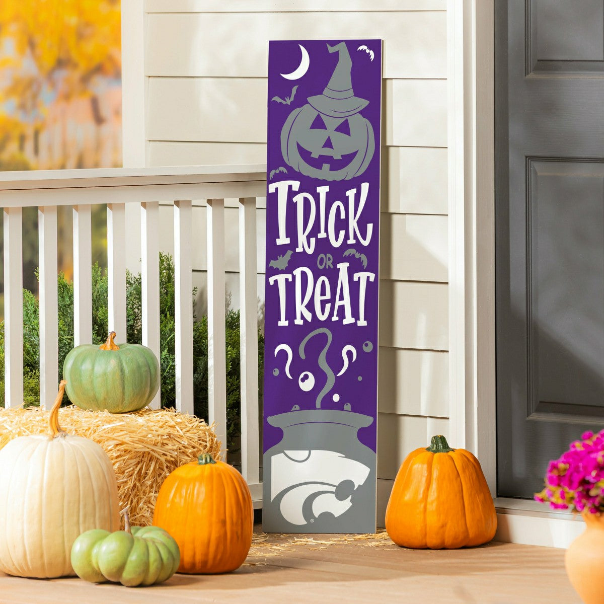 Team Sports America Recommended - Kansas State University 47" Double Sided Leaner, Halloween