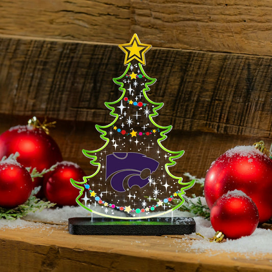 Team Sports America Essential - Kansas State University College Holiday Tree Desklite LED Decor