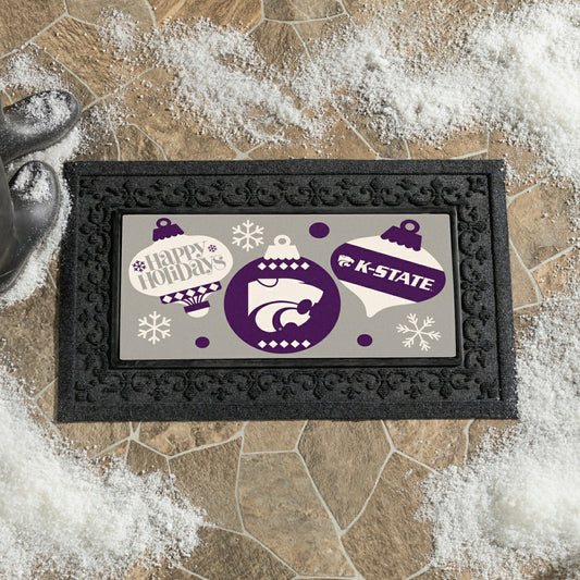 Team Sports America Recommended - Kansas State University,University of Kansas Holiday Flocked Coir Sass
