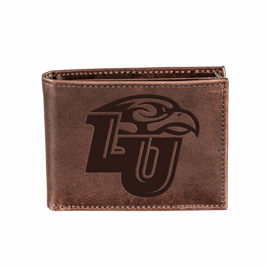 Team Sports America Essential - Liberty University, Bi-Fold Wallet, Brown, CH, 100% Genuine Leather