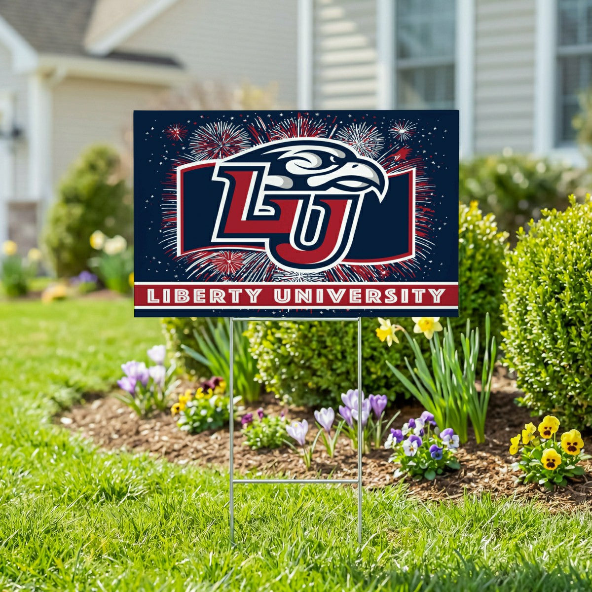 Team Sports America Everyday - Liberty University Yard Sign, Patriotic