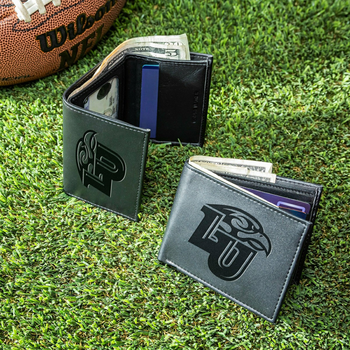 Team Sports America Recommended - Liberty University, Bi-Fold and Tri-Fold Wallet Gift Set, Black