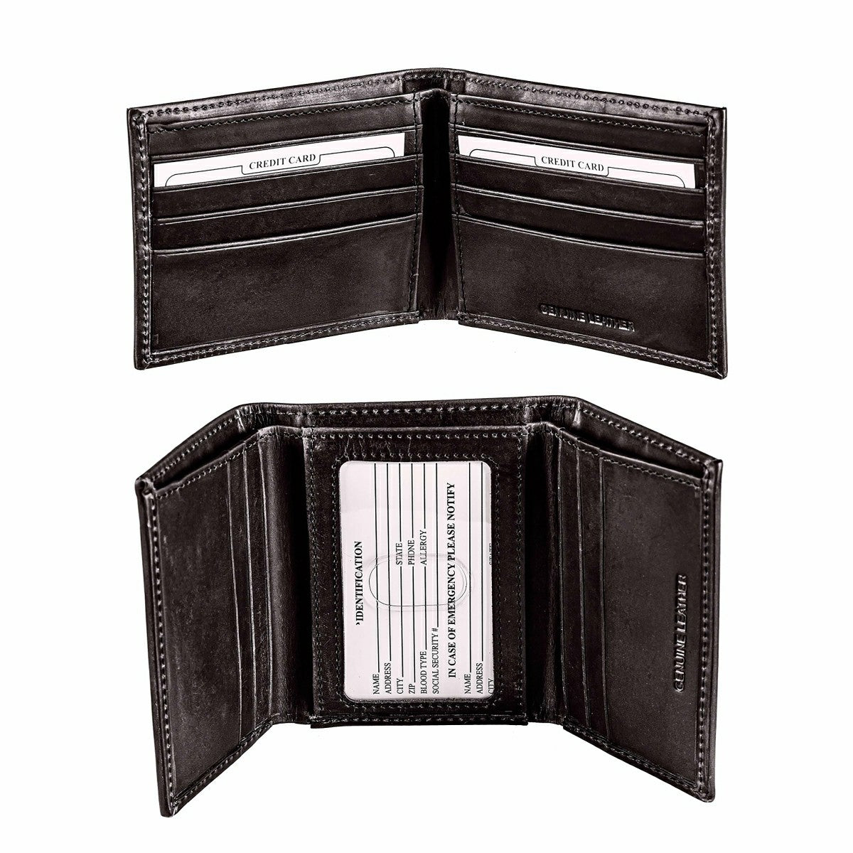 Team Sports America Recommended - Liberty University, Bi-Fold and Tri-Fold Wallet Gift Set, Black