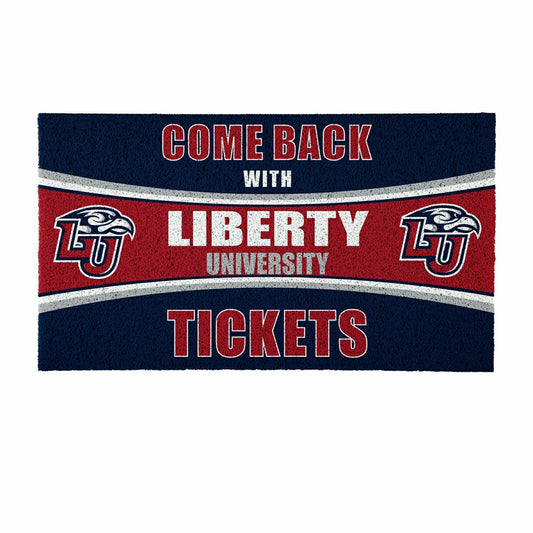 Team Sports America Essential - 28" x 16" PVC Trapper Mat, Come Back with Tickets, Liberty University