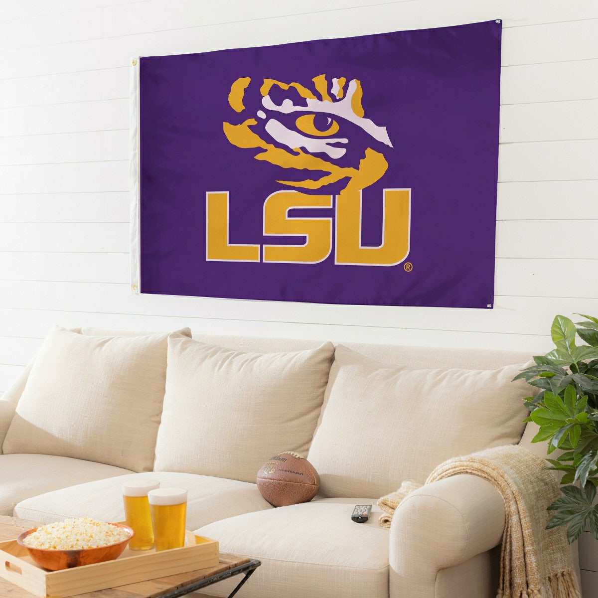 Team Sports America Classic - Louisiana State University Single Sided Estate Flag with 2 Grommets, 3