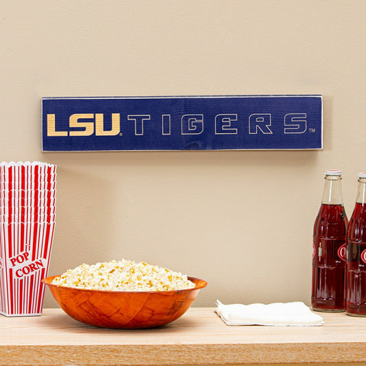 Team Sports America Trending - Louisiana State University Engraved Wood Sign, 3.5" x 18"