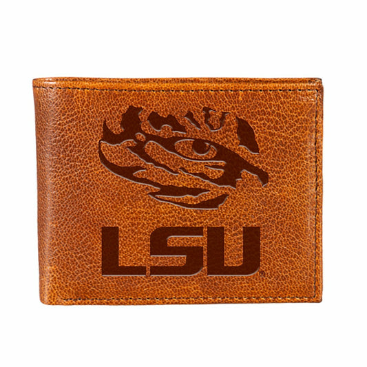 Team Sports America Best Seller - Louisiana State University, Embossed 100% Genuine Tumbled Leather Pass