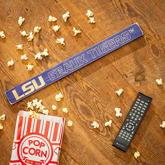 Team Sports America Signature - Louisiana State University Engraved Wood Sign, 1.5" x 18"