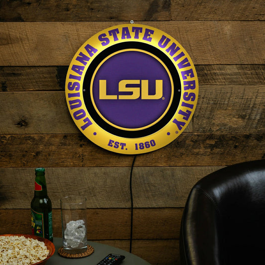 Team Sports America Recommended - Louisiana State University, Metal Lite, Round