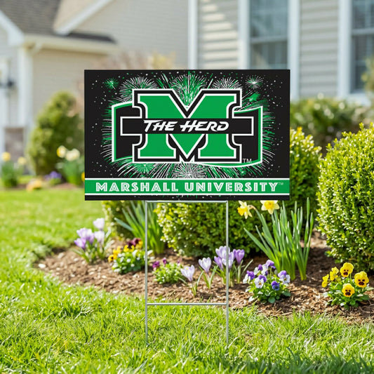 Team Sports America Signature - Marshall University Yard Sign, Patriotic