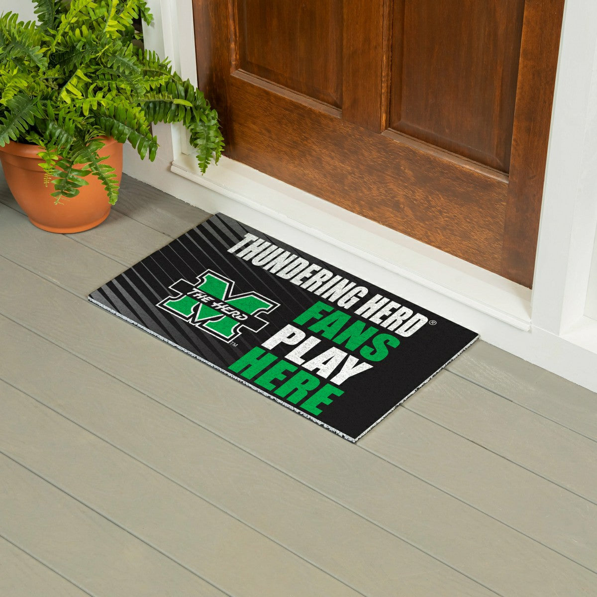 Team Sports America Classic - Marshall University Fan Mat, 28"x16"