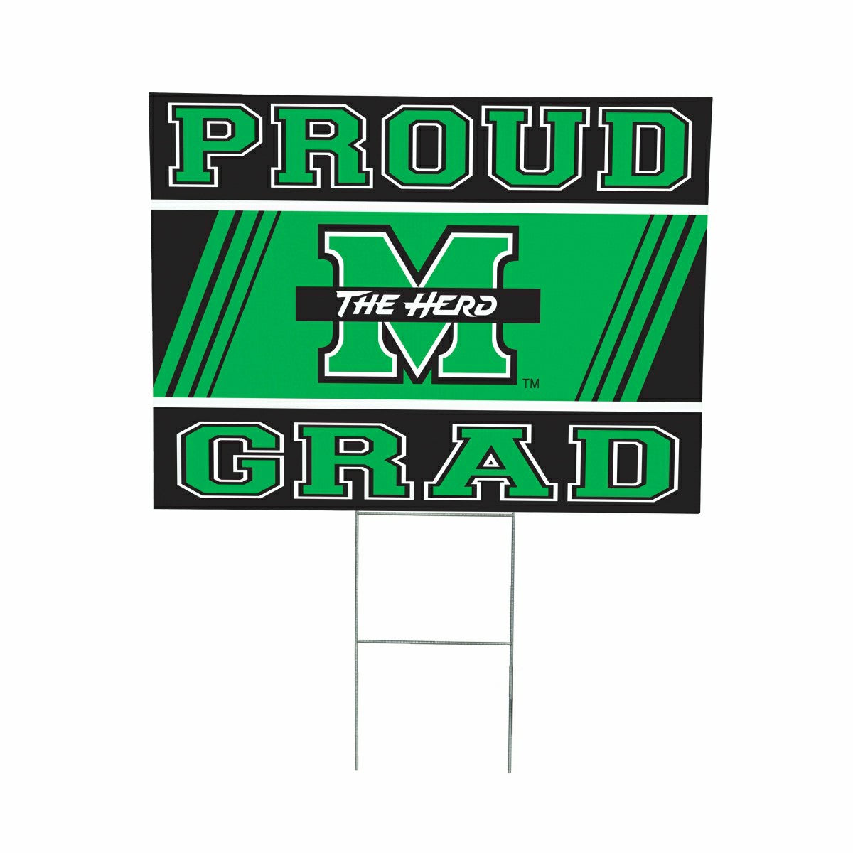 Team Sports America Everyday - Marshall University Coroplast Yard Sign Graduate