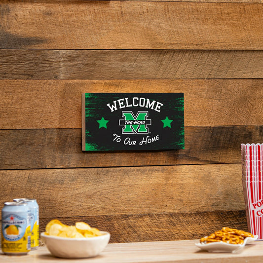 Team Sports America Trending - Marshall University Wood Wall Sign, 6x11