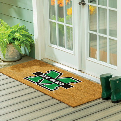 Team Sports America Recommended - Marshall University Extra Large Full Color Coir Mat, 60"x24"