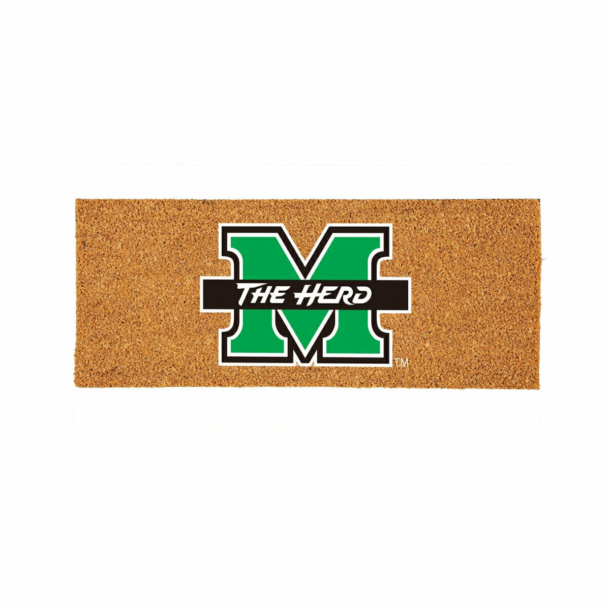 Team Sports America Recommended - Marshall University Extra Large Full Color Coir Mat, 60"x24"