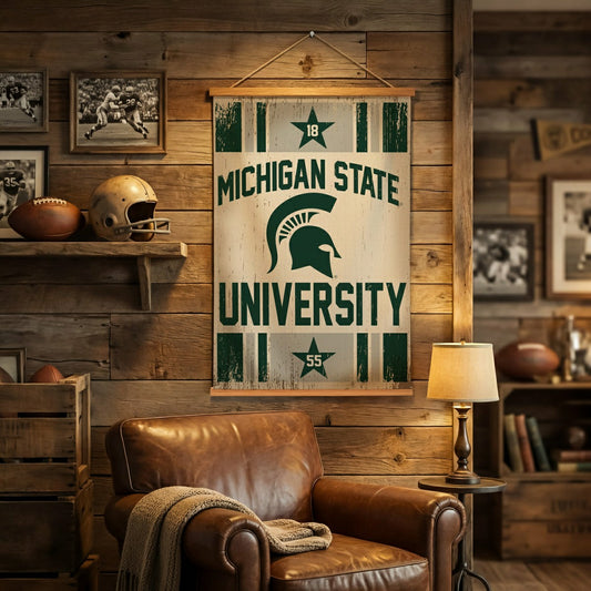 Team Sports America Value - Michigan State University, Canvas Wall Tapestry, Medium, 36x24
