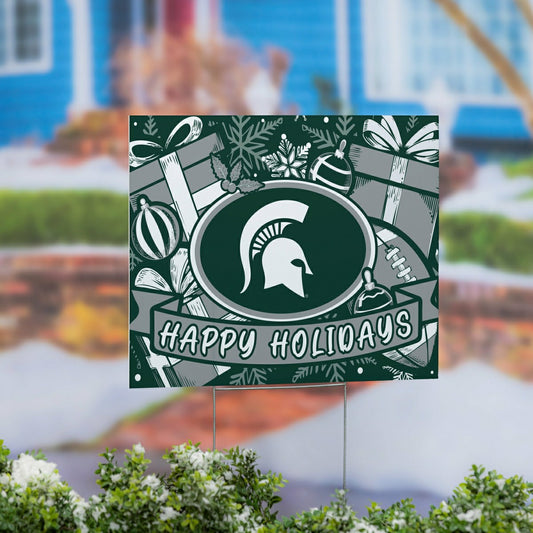 Team Sports America Best Seller - Michigan State University Yard Sign, Holiday