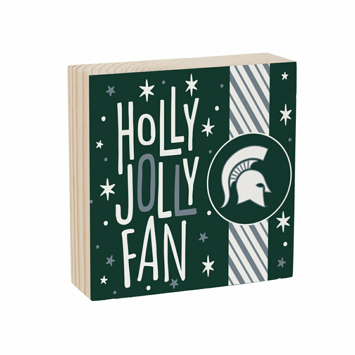 Team Sports America Essential - Michigan State University Block, Holiday, 6x6