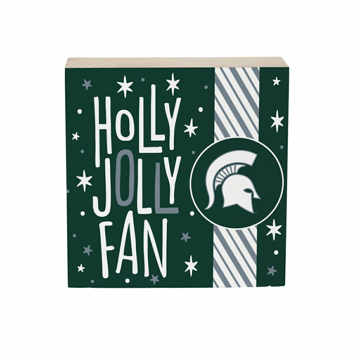Team Sports America Essential - Michigan State University Block, Holiday, 6x6