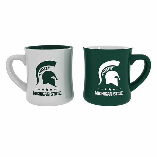 Team Sports America Best Seller - Michigan State University 10oz Ceramic Cup Set, 2pc