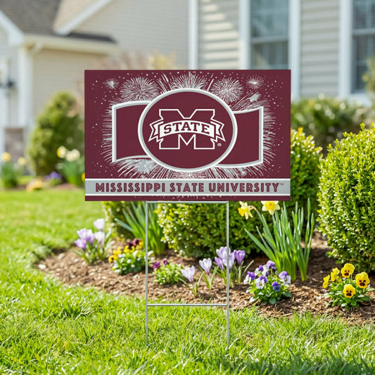 Team Sports America Best Seller - Mississippi State University Coroplast Yard Sign, Patriotic