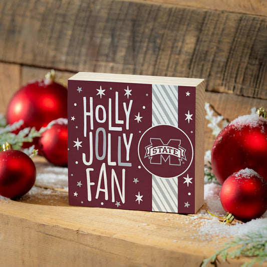 Team Sports America Exclusive - Mississippi State University Block, Holiday, 6x6