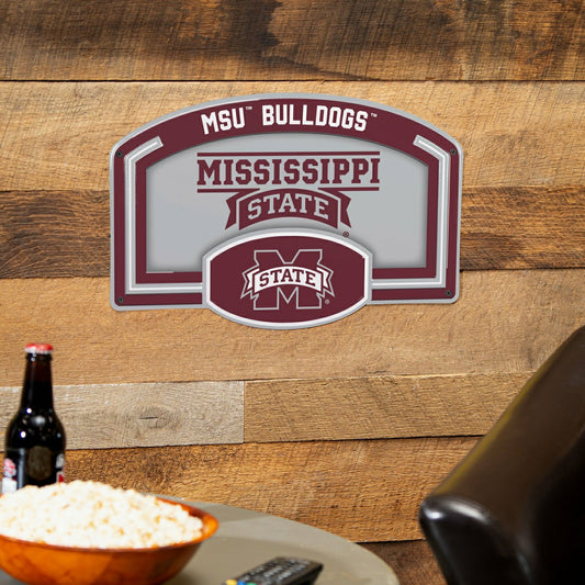 Team Sports America Everyday - Mississippi State University USA Embossed Steel Wall Sign, 11" x 17"