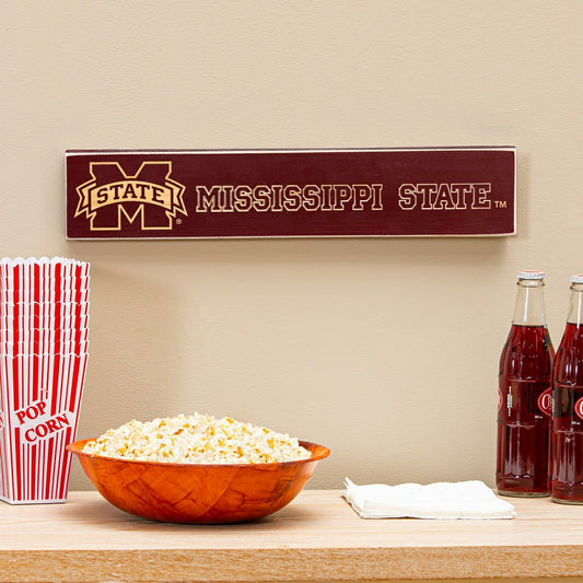 Team Sports America Trending - Mississippi State University Engraved Wood Sign, 3.5" x 18"