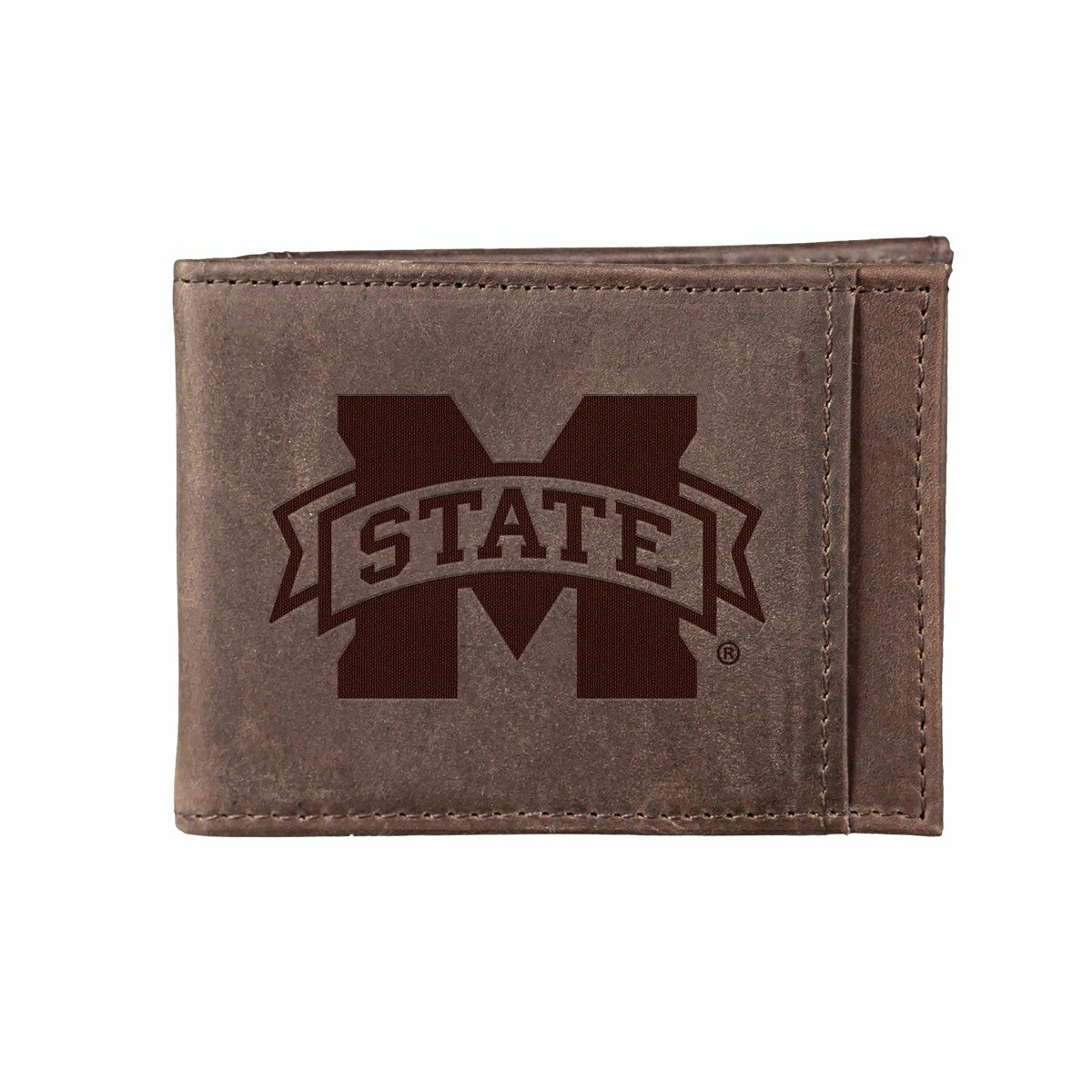 Team Sports America Essential - Front Pocket Wallet w/ RFID Blocking, Mississippi State University, Br