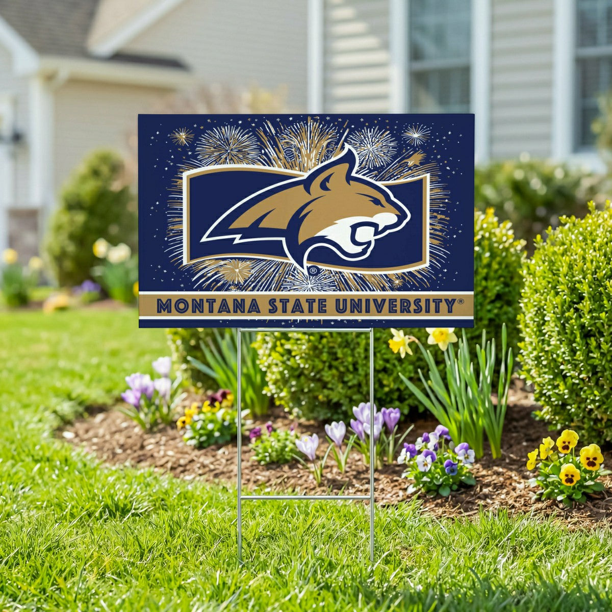 Team Sports America Classic - Montana State University Yard Sign, Patriotic